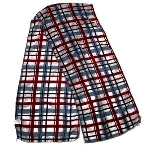 Dollar Tree Womens Scarf Red White Blue Lightweight Rectangle 13‎ x 61.5 Wrap